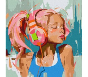 Картина за номерами - "Рожеві літні біти" ©Mariia Kotiuzhynska, 50х50см