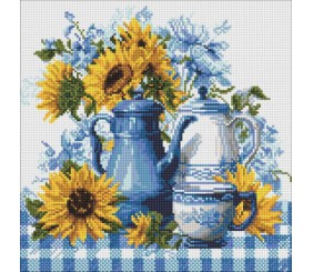 Алмазна мозаїка - "Сонячна кава" ©art_selena_ua, 40х40см