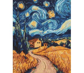 Алмазна мозаїка - "Українська ніч" ©art_selena_ua, 40х50см