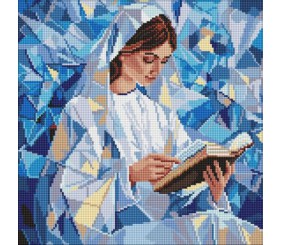 Алмазна мозаїка - "Тихе чтиво" ©art_selena_ua, 40х40см