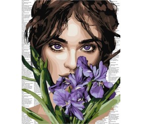 Картина за номерами - "Барвиста поезія: Фіолетові іриси" ©art_selena_ua, 40х50см
