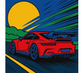 Картина за номерами - "Зі швидкістю вітру" ©art_selena_ua, 25х25см