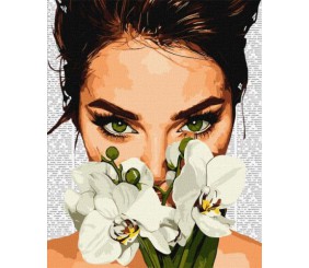Картина за номерами - "Барвиста поезія: Орхідея" ©art_selena_ua, 40х50см