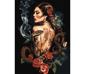 Картина за номерами - "Трояндова ворожка" ©art_selena_ua, 30х40см