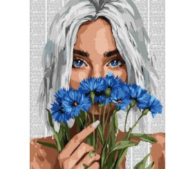 Картина за номерами - "Барвиста поезія: Волошки" ©art_selena_ua, 40х50см