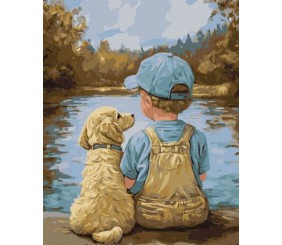 Картина за номерами "Вірні друзі" 40х50 см