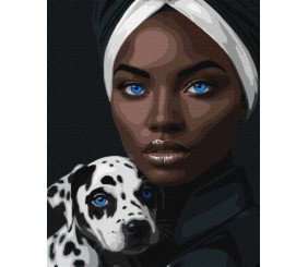 Картина за номерами - "Блакитний погляд" ©art_selena_ua, 40х50см