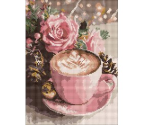 Алмазна мозаїка - "Новорічне капучино" ©art_selena_ua, 30х40см