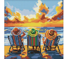 Алмазна мозаїка - "Відпустка з подругами" ©art_selena_ua, 30х30см