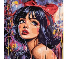 Картина за номерами - "Сучасна Білосніжка" ©art_selena_ua, 40х40см