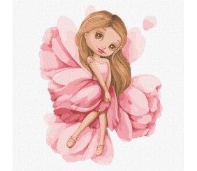 Картина за номерами - "Сором'язлива чарівниця" ©tanya_bonya, 30х30см