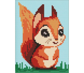 Алмазна мозаїка без підрамника - "Чарівна білочка" ©art_selena_ua, 15х20см