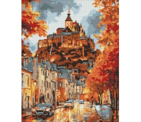 Алмазна мозаїка - "Осіннє містечко" ©art_selena_ua, 40х50см