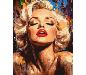 Картина за номерами - Яскрава Монро 40х50 см.