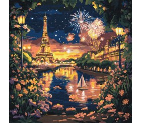 Картина за номерами - Салюти Парижу 40х40 см
