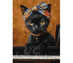 Картина за номерами - Незвична киця 30х40 см.