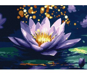 Картина за номерами - Магічна лілія з фарбами металік extra 30х40 см.