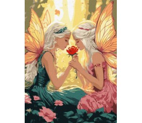Картина за номерами - Феї серед квітів 30х40 см.