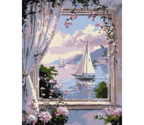 Картина за номерами - Чарівна гавань 40х50 см.