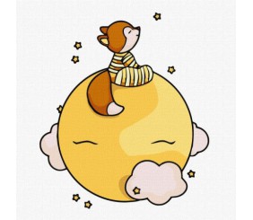 Картина за номерами - Рахуючи зірки 25х25 см.