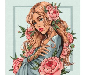 Картина за номерами - Весняна квітка 40х40 см.