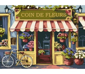 Картина за номерами - "Квітковий куточок" ©art_selena_ua, 30х40см