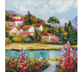 Алмазна мозаїка - "Затишна гавань" ©BOND Tetiana, 40х40см