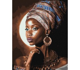 Картина за номерами - Африканська красуня 40х50 см.