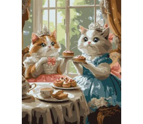 Картина за номерами - Вечірка котячих леді 40х50 см.