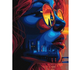 Картина за номерами - Захід сонця в Лондоні 40х50 см.