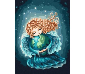 Картина за номерами - Ангел землі 30х40 см.