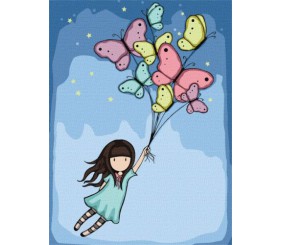 Картина за номерами - "Flight Of The Butterflies Santoro Gorjuss Collection", 30х40см
