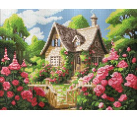 Алмазна мозаїка - "Затишний будиночок" ©art_selena_ua, 30х40см