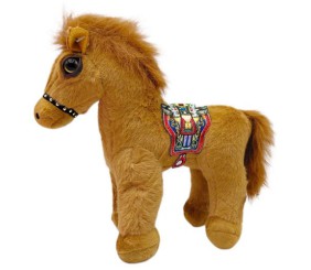 М'яка іграшка "Коник з сідлом" 20 см (КОРИЧНЕВА)