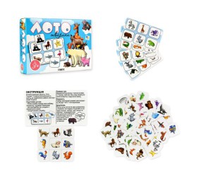 Настільна гра "Лото.Тварини" українською мовою