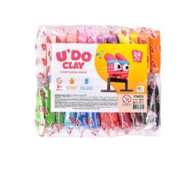 Набір для творчості (повітряний пластилін) "UʼDO Clay. 24 шт" брикет 10г