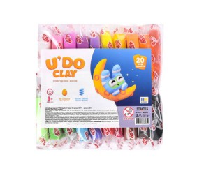 Набір для творчості (повітряний пластилін) "UʼDO Clay 20 шт." брикет 10г