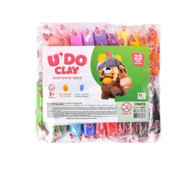 Набір для творчості (повітряний пластилін) "UʼDO Clay 22 шт." брикет 10г