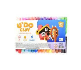 Набір для творчості (повітряний пластилін) "UʼDO Clay" 34 брикетів