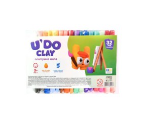 Набір для творчості (повітряний пластилін) "UʼDO Clay" 32 брикети