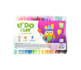 Набір для творчості (повітряний пластилін) "UʼDO Clay 38 брикетів