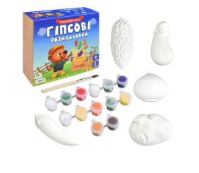 Набір для творчості "Гіпсові розмальовки: розфарбуй овочі"