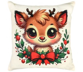 Подушка мікровелюр "Помічник Санти" 35х35 см