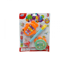 Музичні інструменти. дудка, ксілофон, бубон, планшет 29*22*5см (мікс видів)