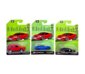 Машина металева АВТОПРОМ, 1:64, мікс видів (планшет 16,5*11*4 см)