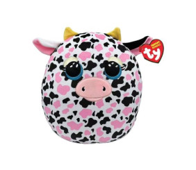 Дитяча іграшка м’яконабивна TY Squish-A-Boos Рожева корівка “MILKSHAKE” 40 см