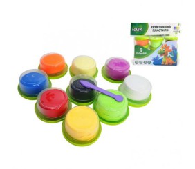 Набір для ліплення з повітряним пластиліном в стаканчиках, 9 кольорів