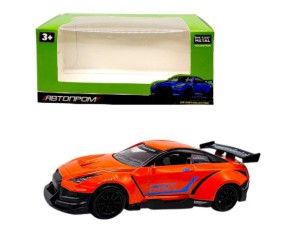 МАШИНА АВТОПРОМ (металева) 1:36 NISSAN GTR-35 (ПОМАРАНЧЕВИЙ)