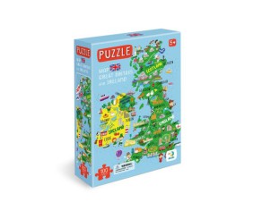 Пазли «Мапа Великобританії та Ірландії», 100 елементів (англійська мова)