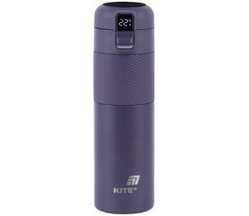 Термос з термодатчиком 450 мл, фіолетовий